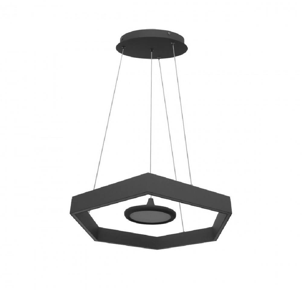 Trade Shop - Lampadario A Sospensione 34watt Led Rombo Grigio Tono Bianco Freddo 6500k Lp-07g -