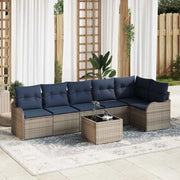 Set Divano da Giardino Grigio polyrattan 3345735