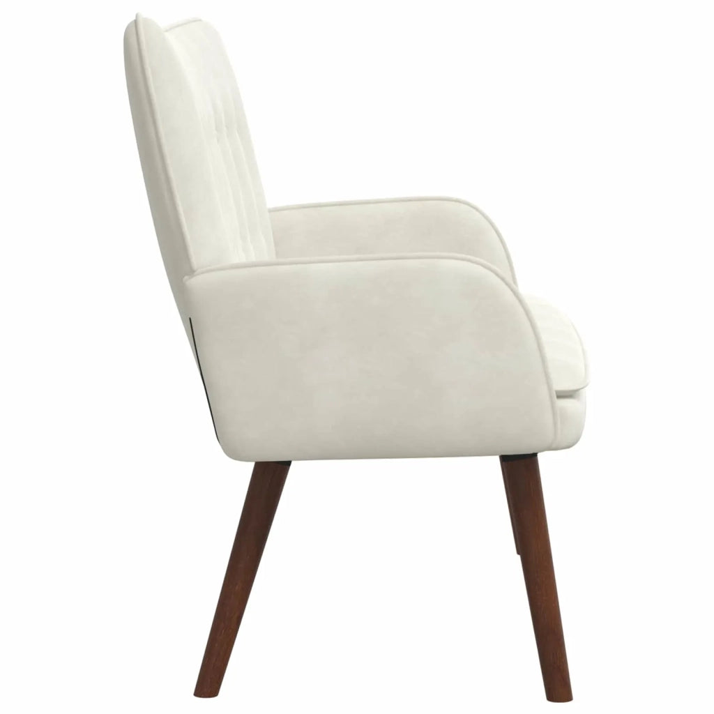 Sofa a Due Posti Crema 115 x 61 x 87 cm Velluto