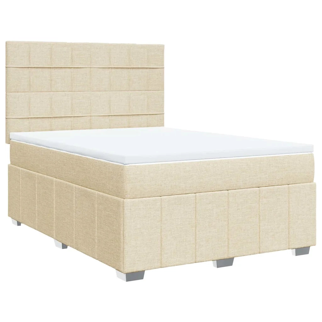 Giroletto a Molle con Materasso Crema 140x19 cm in Tessuto 3291668