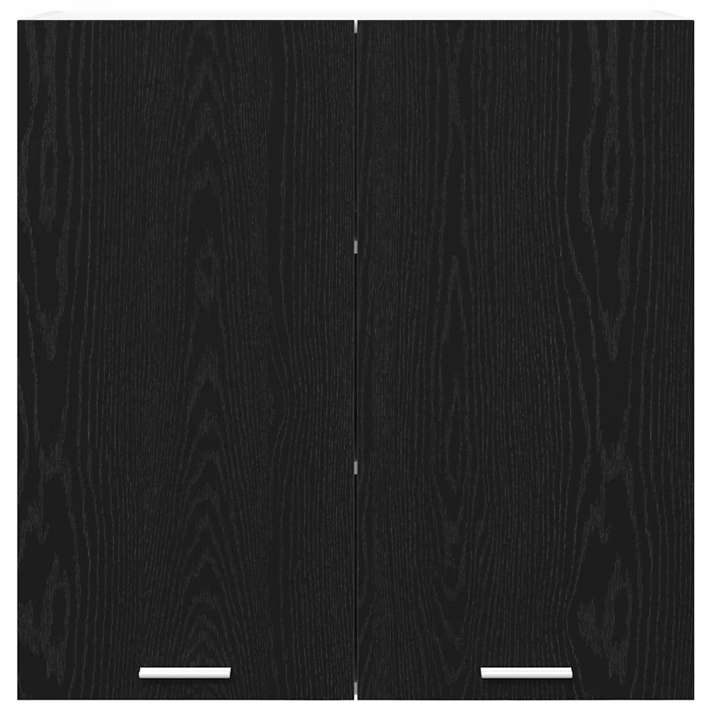 Armadio moderno a muro con ampia capacità contenitiva 80 x 31 x 80 cm realizzato in legno composito di rovere nero 02_0053322