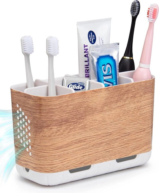 Oggetto multifunzionale per l'organizzazione della zona dei denti - con superficie in legno a grana fine