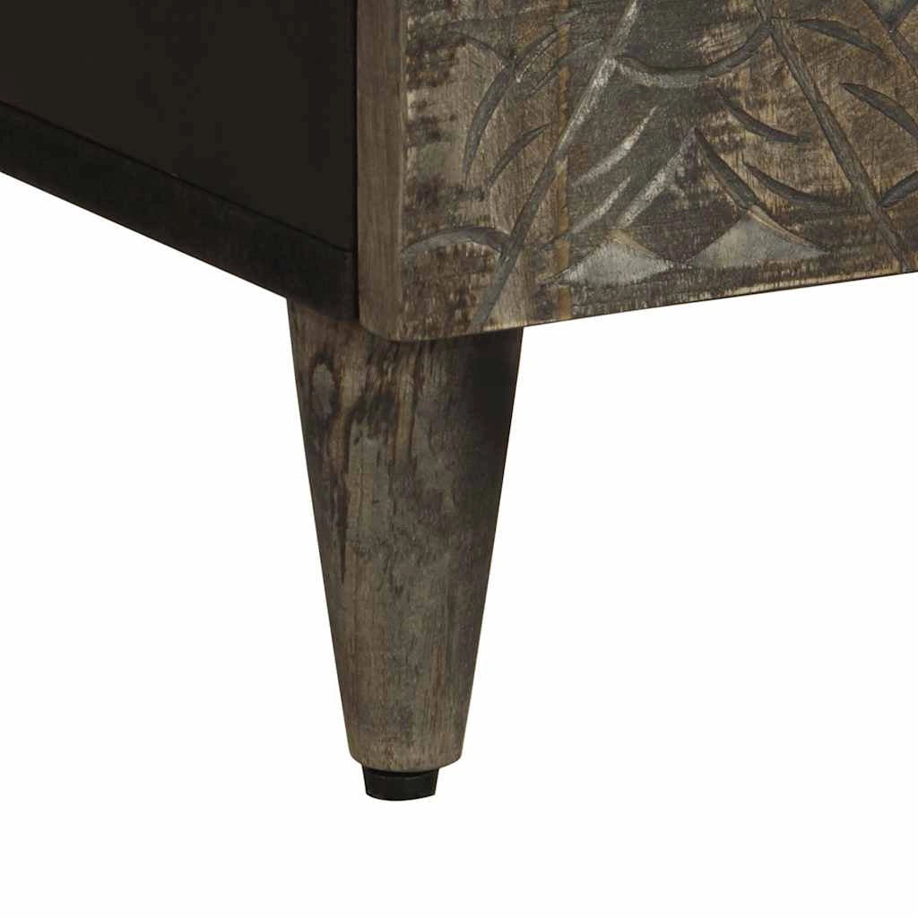 Mobiletto da bagno 38 x 33 x 160 cm ampio spazio di archiviazione stile moderno legno nero 02_0057755