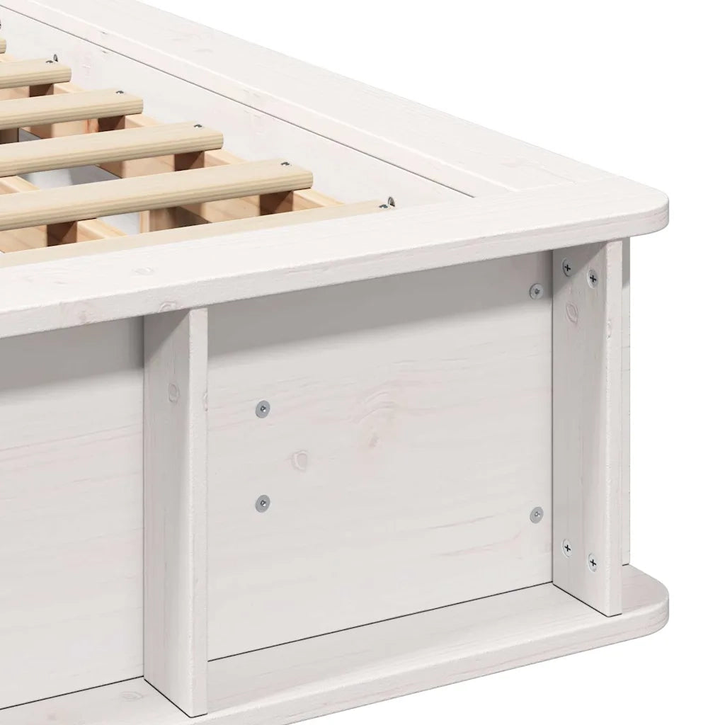 vidaXL Struttura del letto Bianco 210 x 178 x 30 cm Pino massello