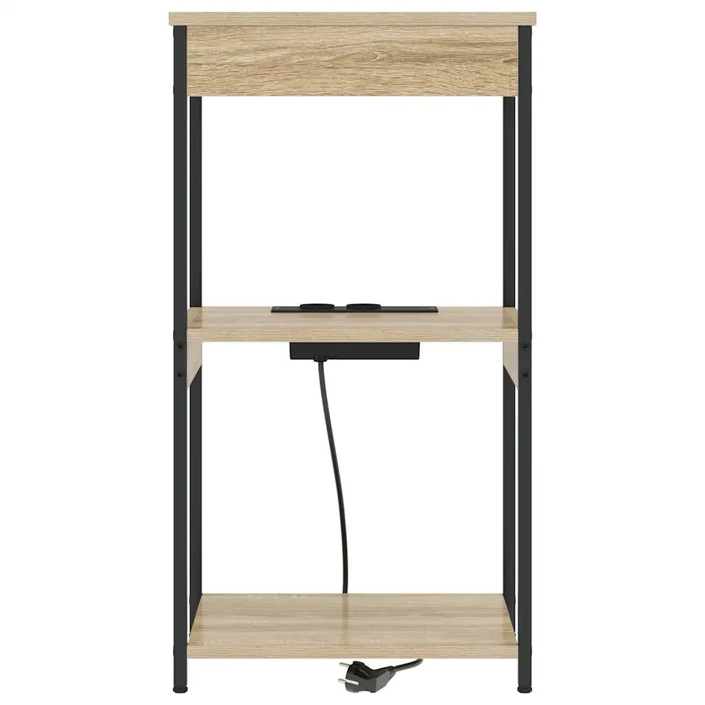 Comodino | Armadio da Notte | Mobiletto da notte con lo scaffale Rovere Sonoma 41 x 31 x 76 cm