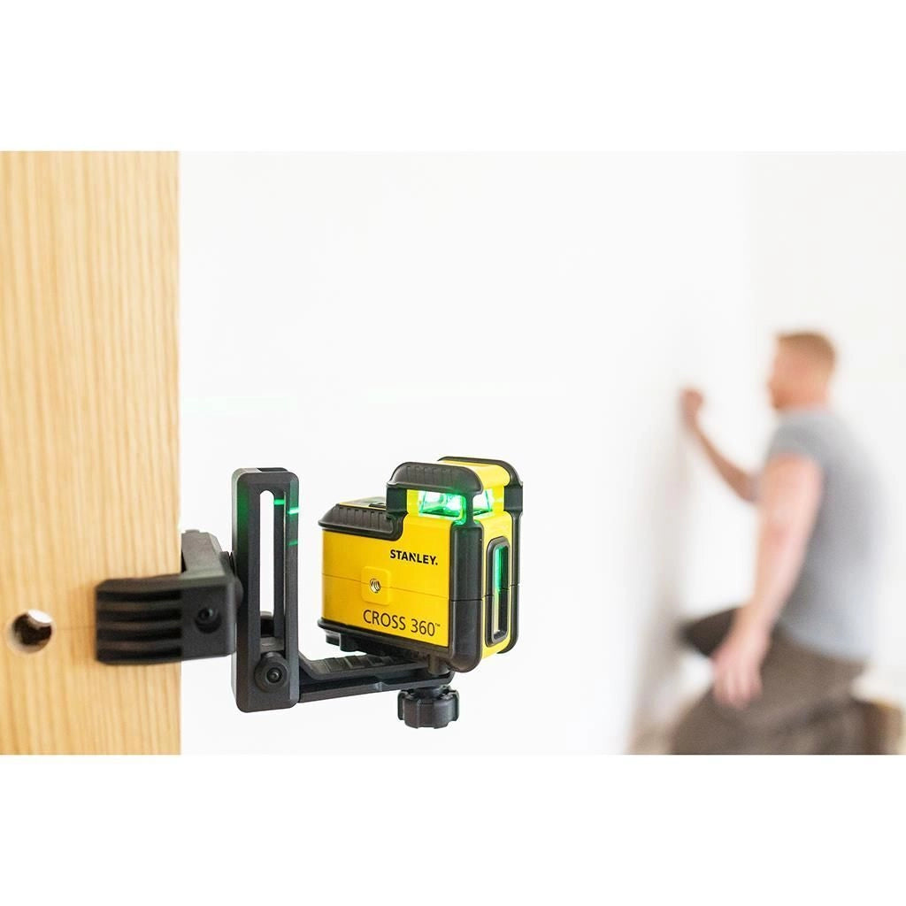 STANLEY STHT77594-1 Livella Laser Autolivellante 360° Linea Orizzontale e Verticale Raggio Verde colore Verde