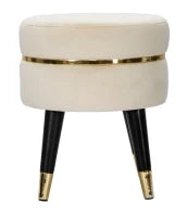 Sgabello Paris Crema/Gold Cm Ø 35X40,5
