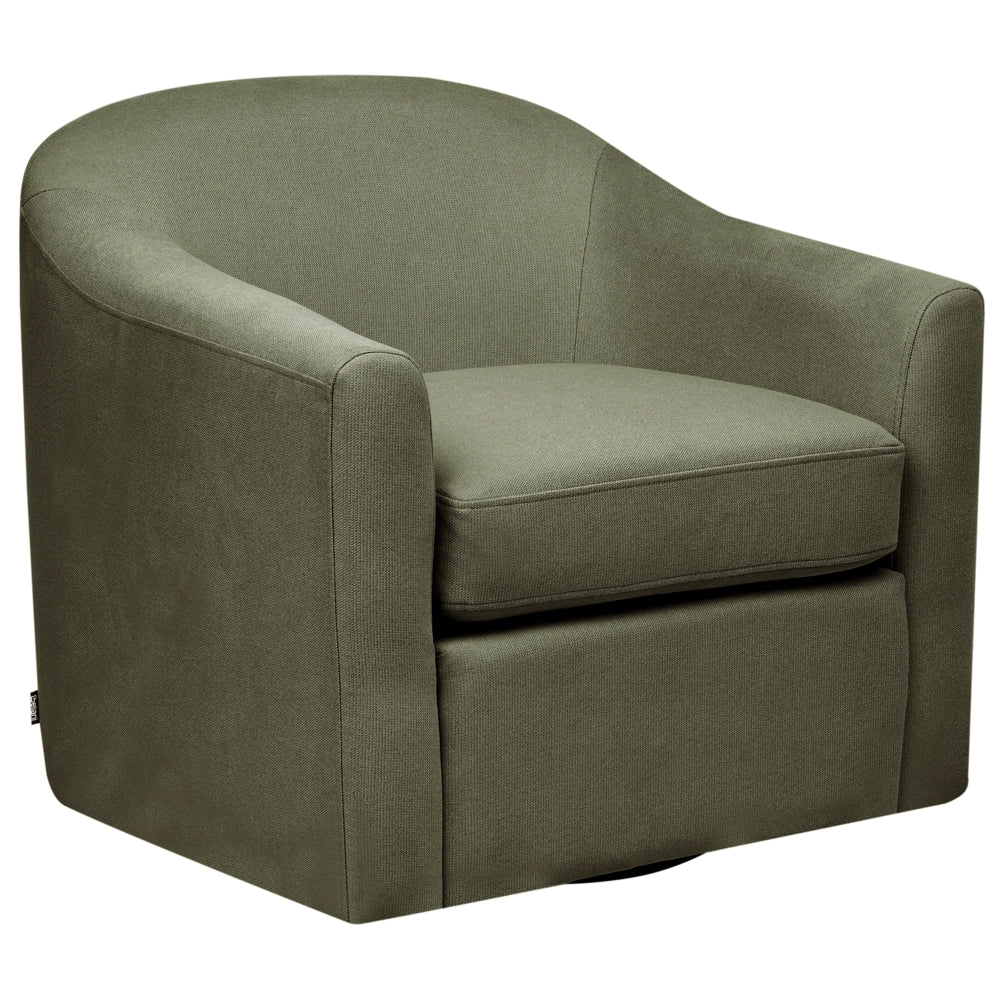 Poltrona girevole Verde Scuro Poliestere Tessuto idrorepellente Retro Minimalista Mobili Soggiorno