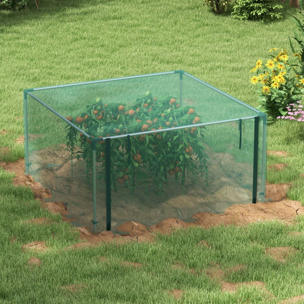 Tenda da giardino con rete ¨C zephmum ¨C verde/argento 125x125x62.5
