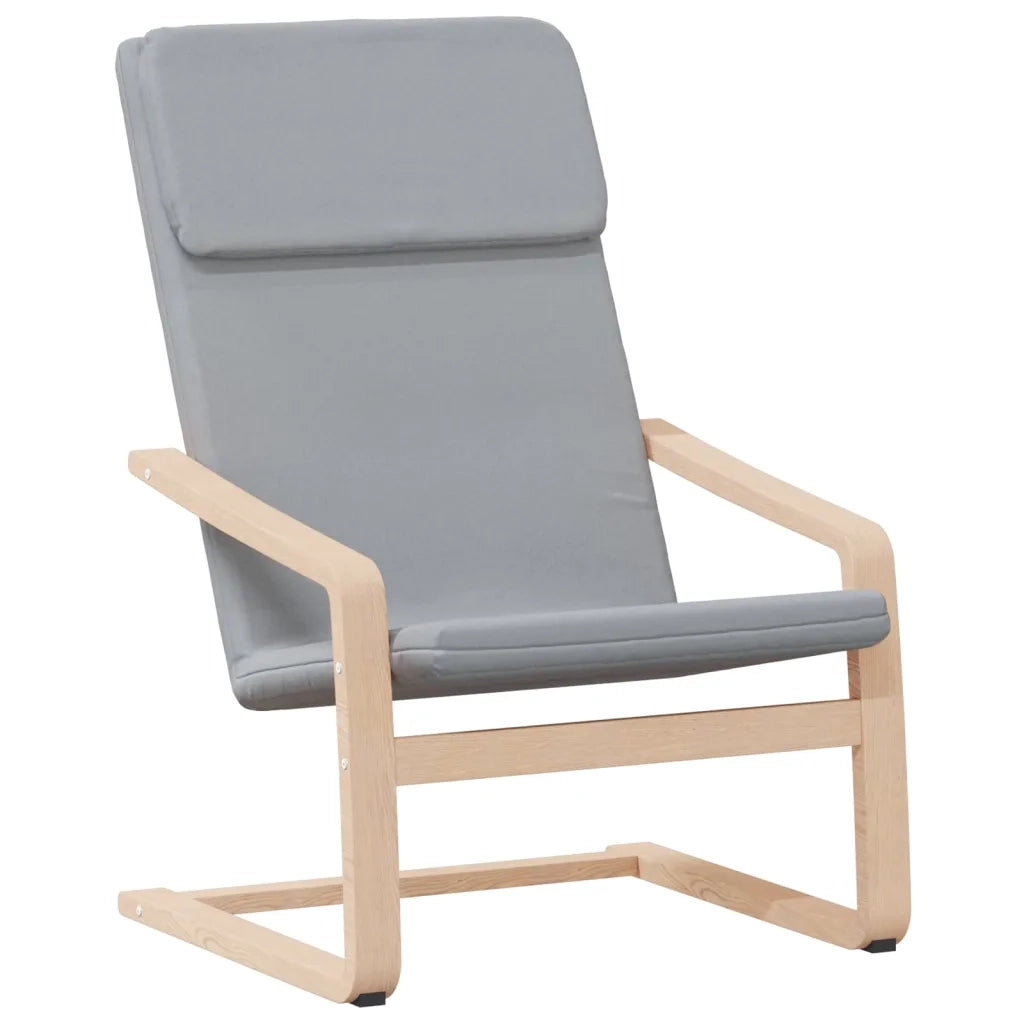 Divano Sedia-Poltrona Relax con Poggiapiedi Grigio Chiaro in Tessuto 576181