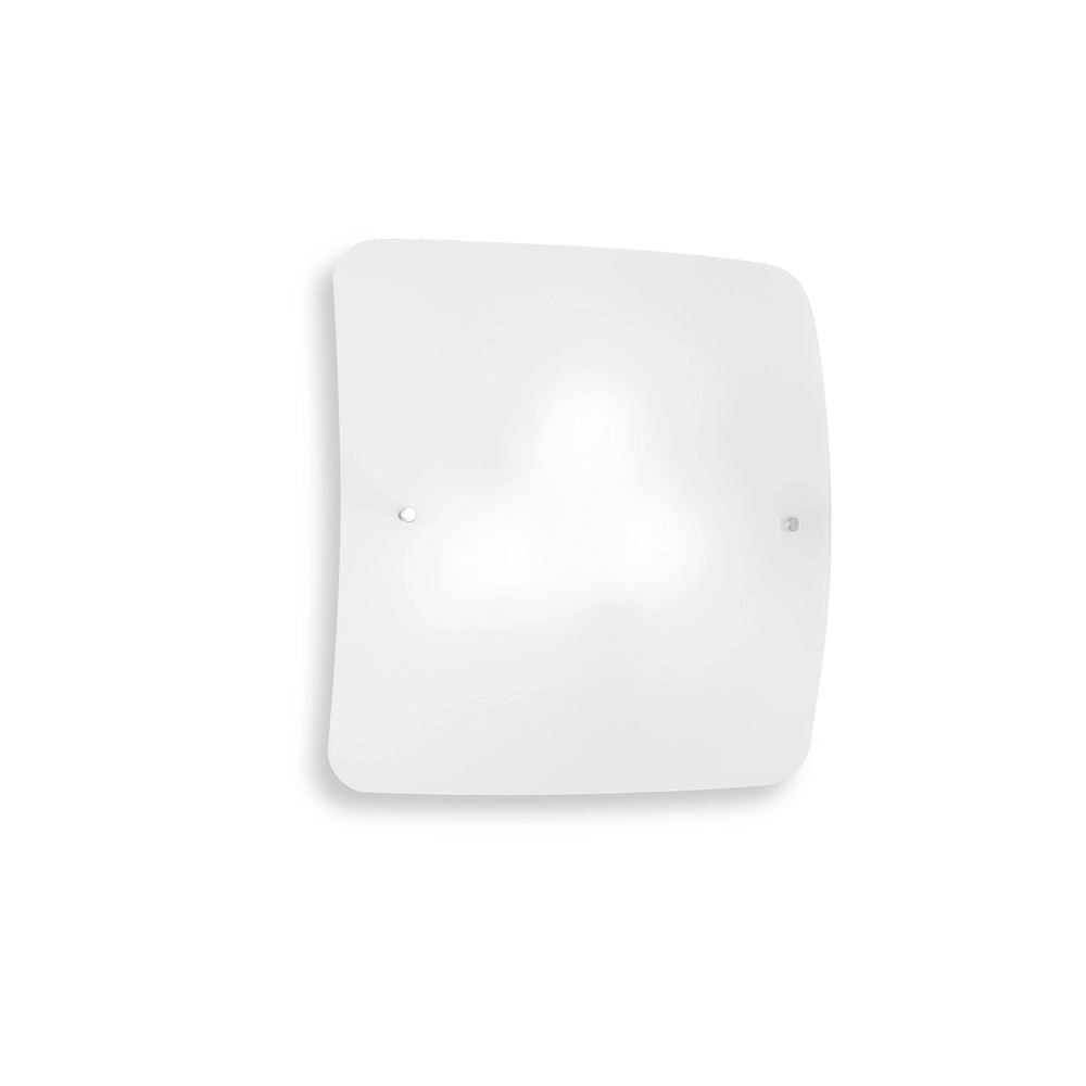 Plafoniera Moderna Celine Vetro Bianco 2 Luci E27
