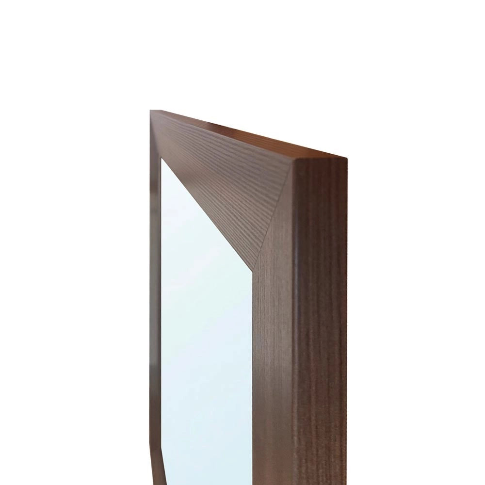 Specchiera Quadrata Plana 90x90 cm con Cornice Olmo dark – Design Moderno ed Essenziale