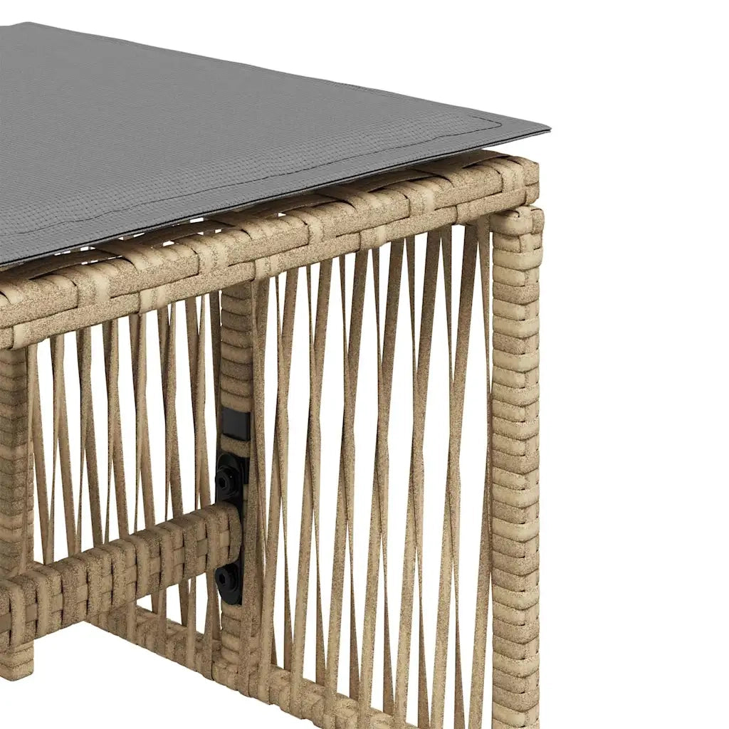 Sgabelli Giardino Cuscini 4 pz Beige Misto 41x41x36cm Polyrattan CFW4921752