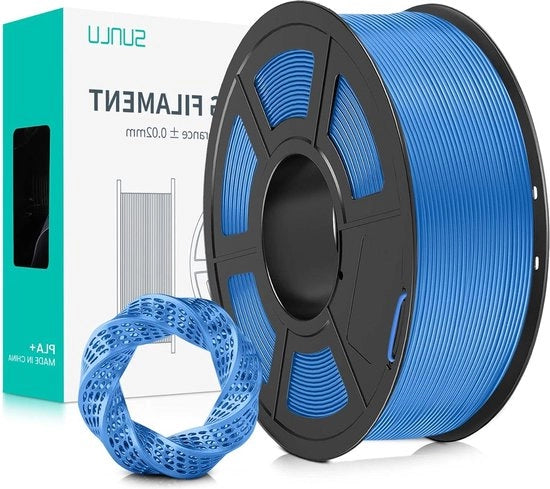 Filamento PLA Plus 175 mm Sterrato Resistente Avvolto Preciso 1 kg - Blu Grigio - Precisone +/- 0,002 mm