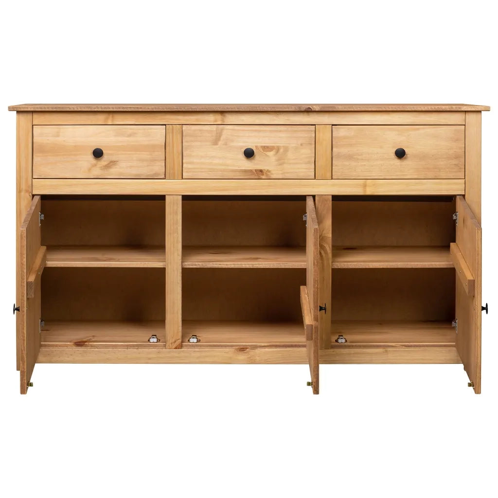 Credenza 135x40x80 cm in Legno Massello di Pino Panama Range 282703