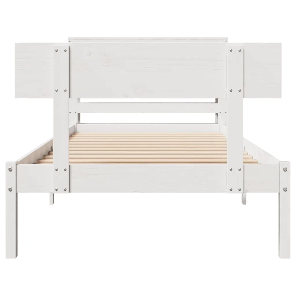 Letto senza Materasso Bianco 90x200 cm Legno Massello di Pino 3305795