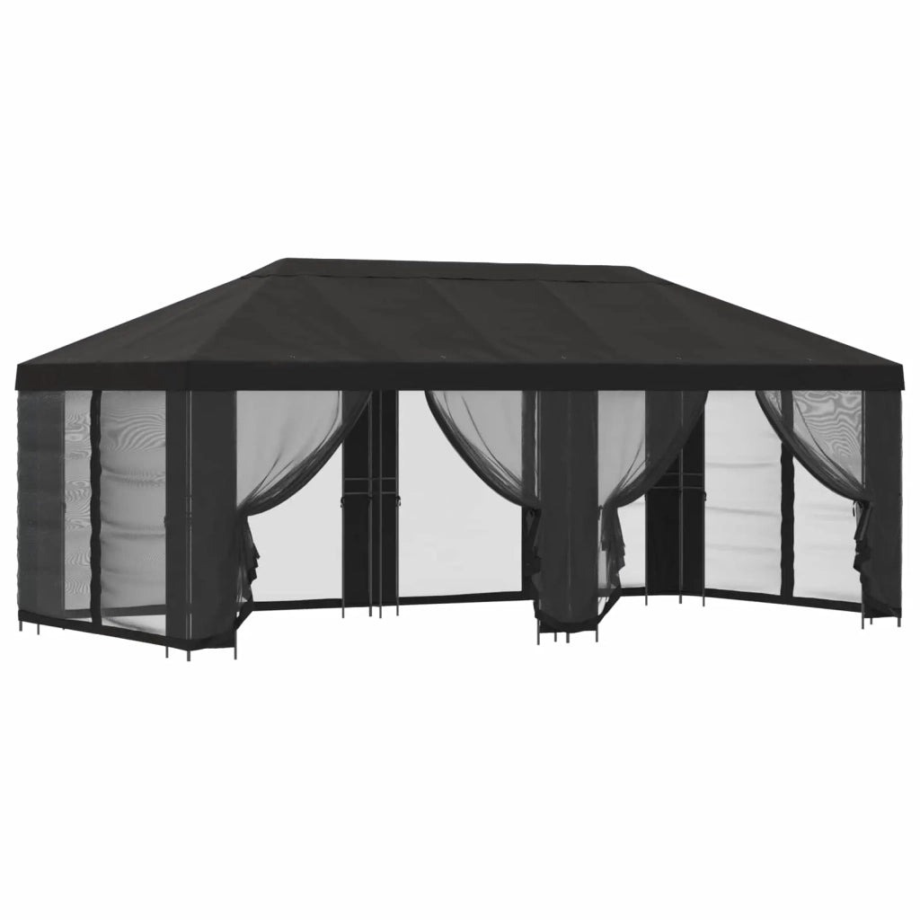 Gazebo con pareti laterali 6 x 3 m Antracite 3376021