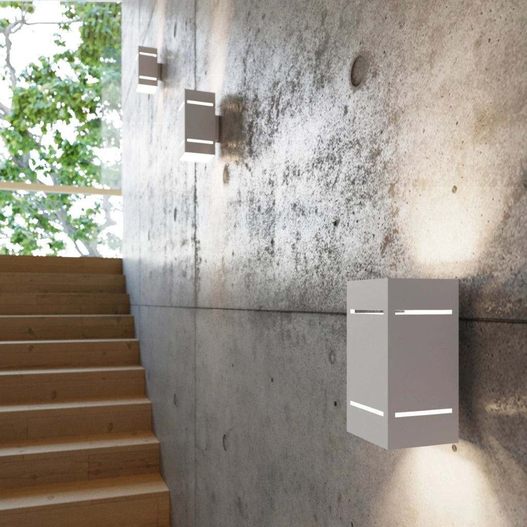 Applique Kubano bianca alluminio G9 1 luce PureLume
