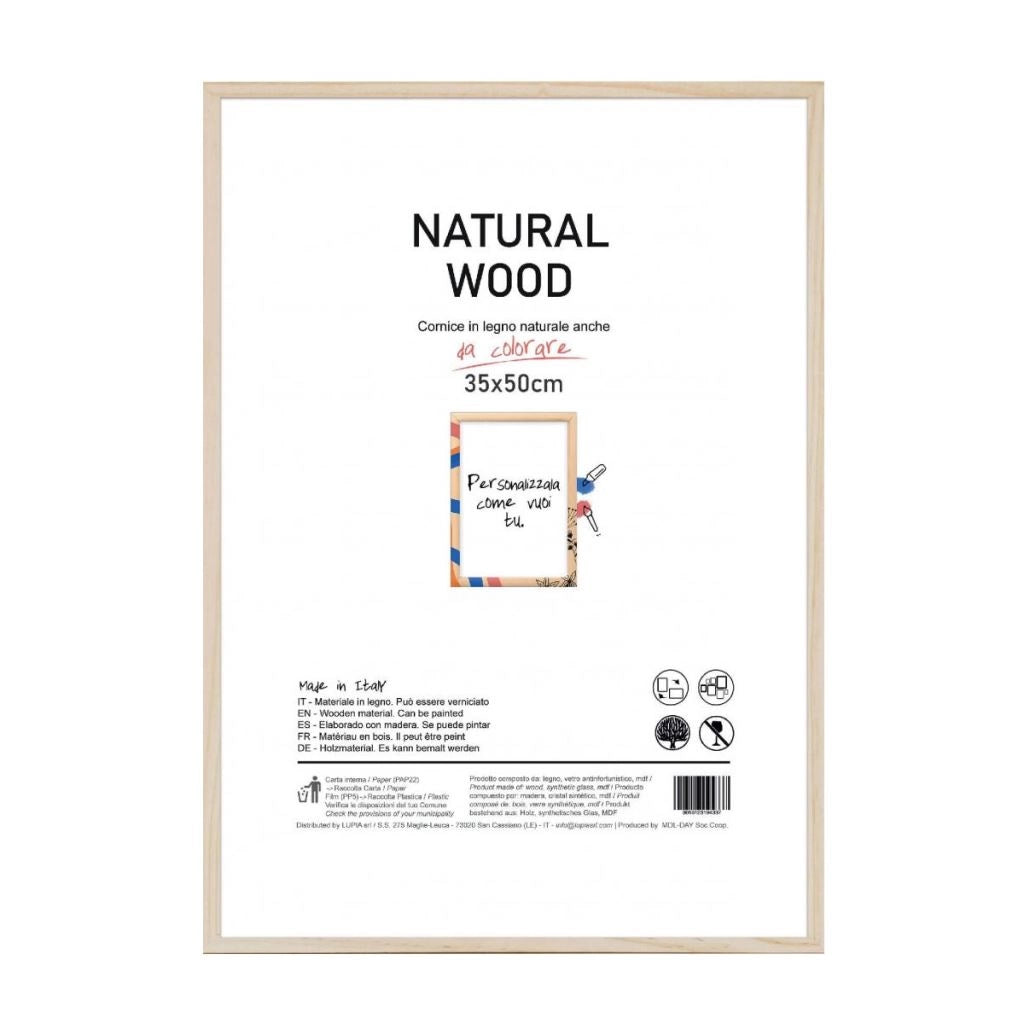 Cornice Portafoto da Parete Natural Wood 35 x 50 cm