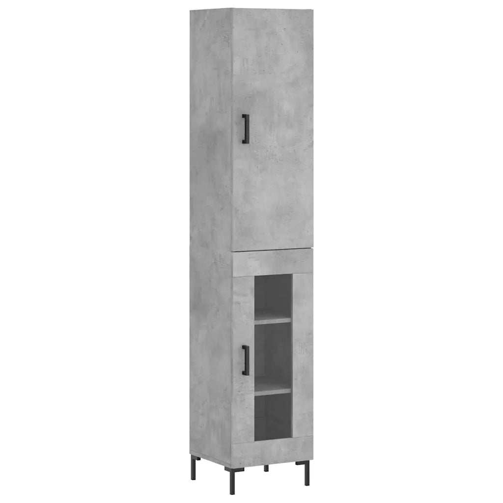 Credenza Grigio Cemento 34,5x34x180 cm in Legno Multistrato 3199045