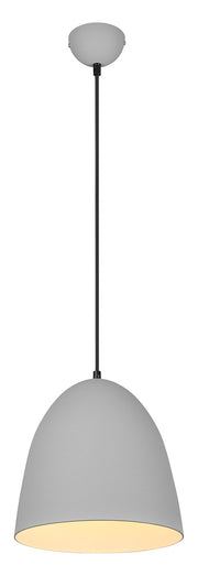 Lampada a Sospensione da Interno Attacco E27 in Metallo Grigio