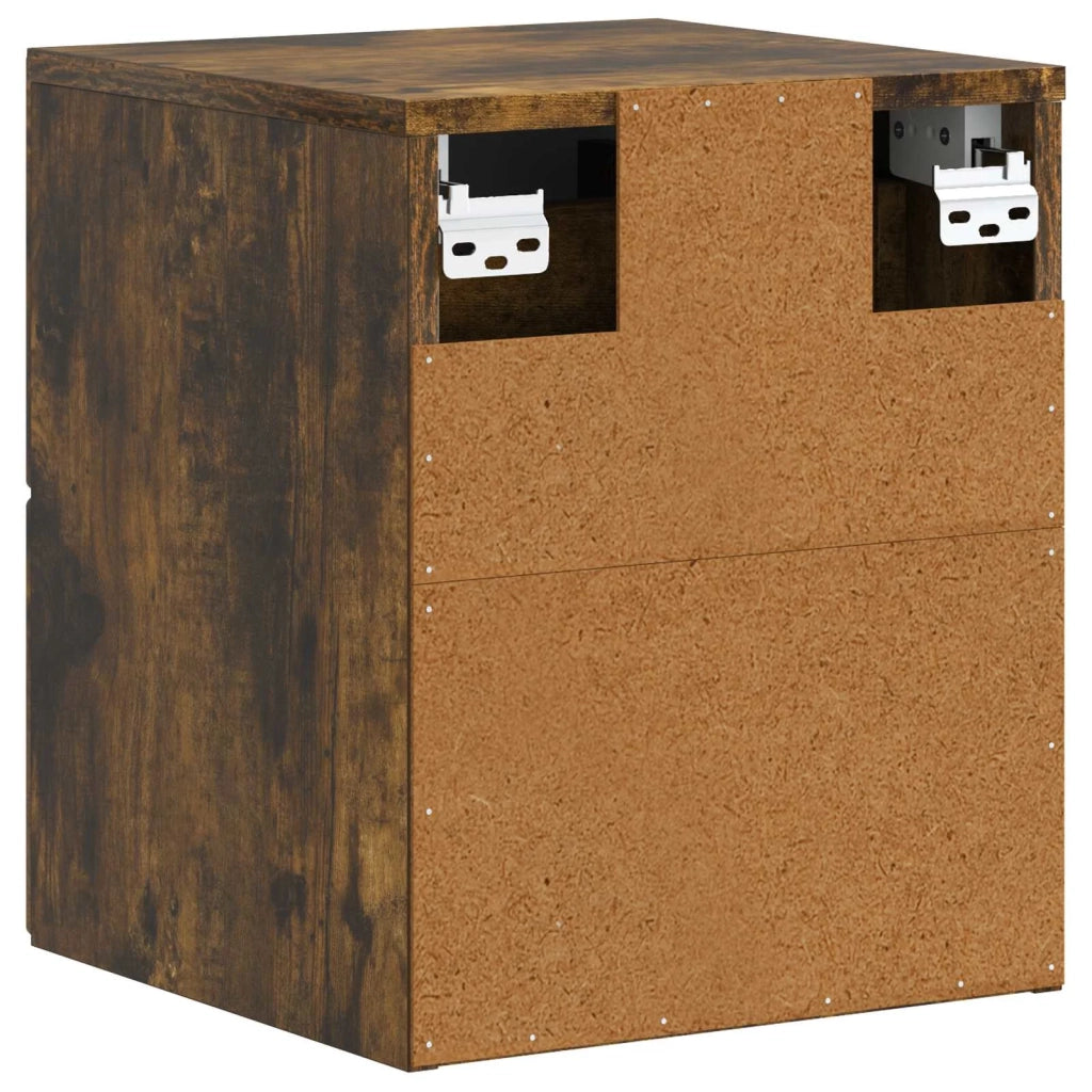 Mobiletto da notte a muro Rovere Fumo 34,5 x 33 x 40 cm 899155