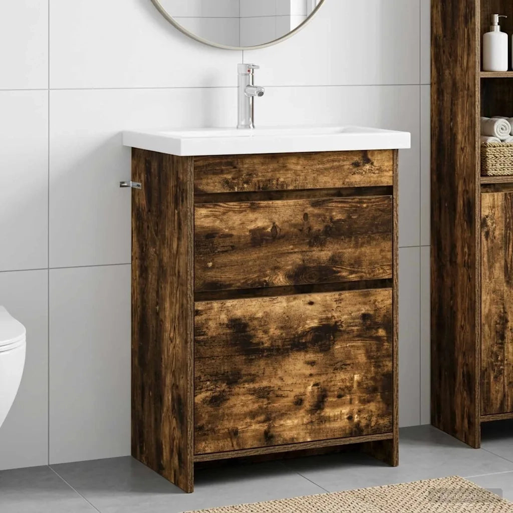 Set di mobili per il bagno Rovere Fumo 61 x 40 x 84,5 cm 3404262