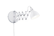 Applique SCISSOR a braccio bianca metallo cromato E14 RL