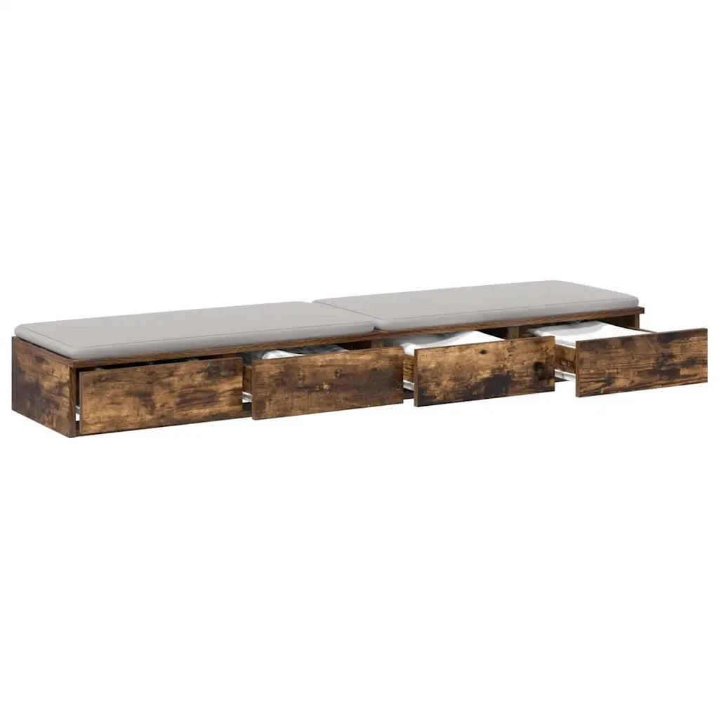 Cassetti per letto Rovere fumé 160 x 36,5 x 16,5 cm 866975