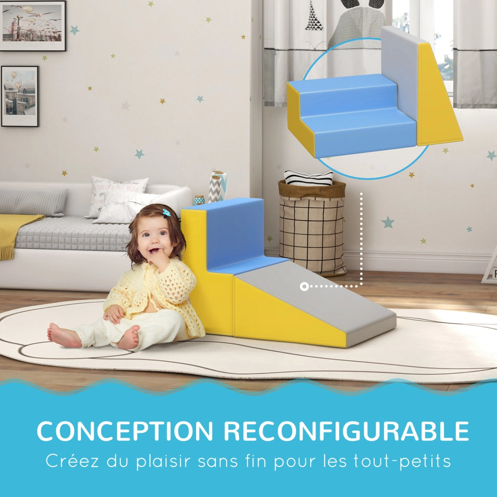 Gioco di motricit¨¤ modulabile per bambini ¨C Minimal ¨C 50x50x25 cm multicolore