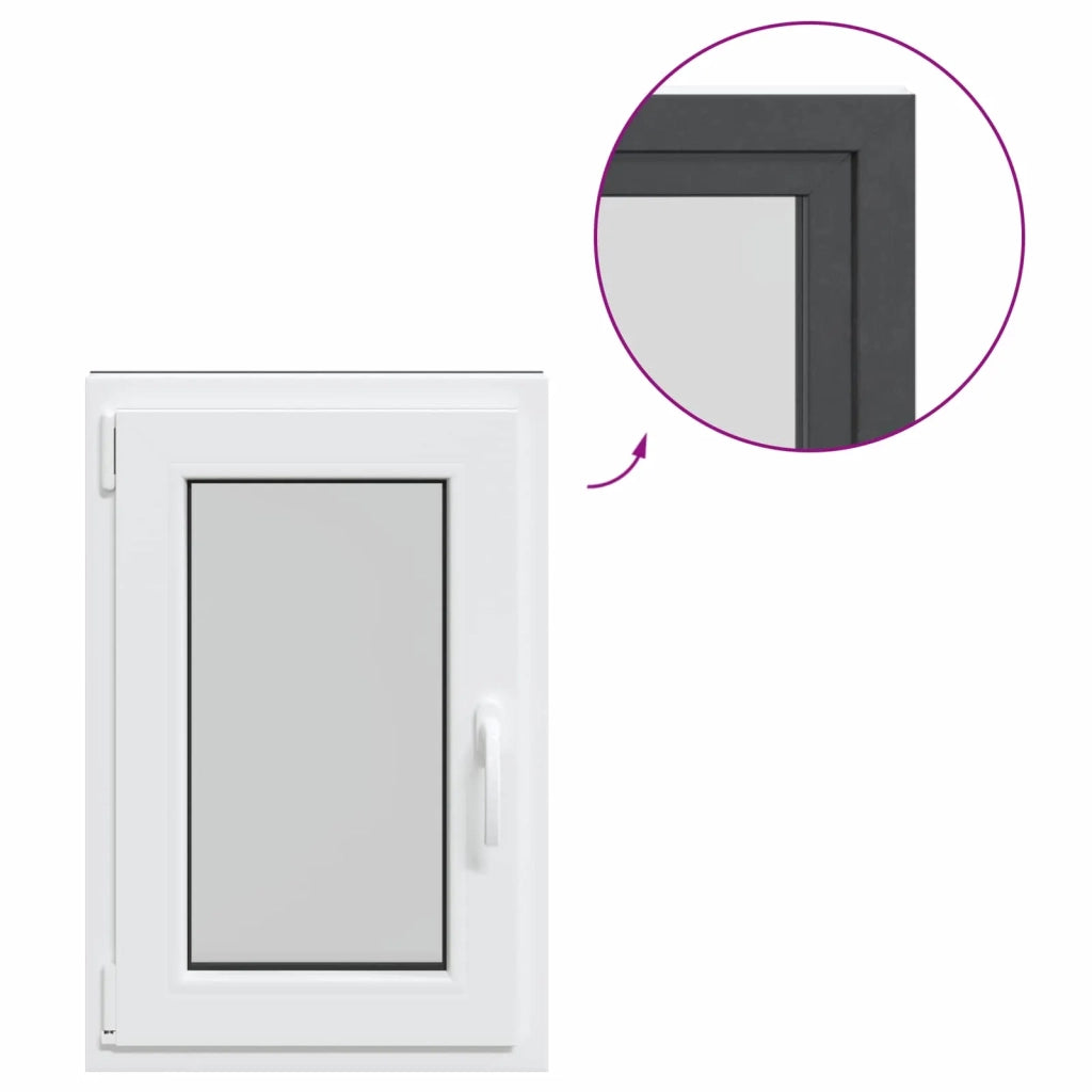 Finestra per Soffitta RISOR 50 x 75 cm PVC e Vetro Antracite