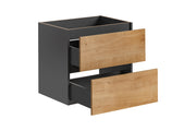 Mobile sottolavabo 60 cm 2 cassetti Monako Grey Oak 60 x 57 x 46 cm