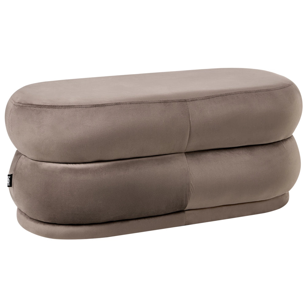 Panca decorativa in velluto marrone soggiorno camera da letto moderno
