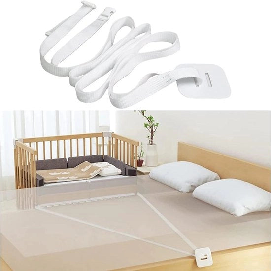 Cintura di sicurezza per lettini da bebè e bambini, 8 metri, attacco per lettino supplementare, cinghia boxspring