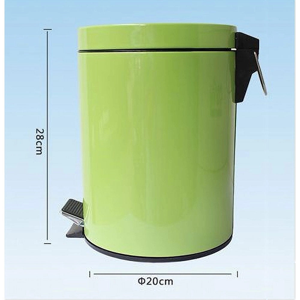 Trade Shop - Pattumiera Rifiuti Spazzatura 5 Lt In Acciaio Contenitore A Pedale Cestino Bagno -