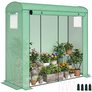 Serra da giardino in acciaio con rete e porta a rullo ¨C Minimal ¨C Verde 200x75x188 cm
