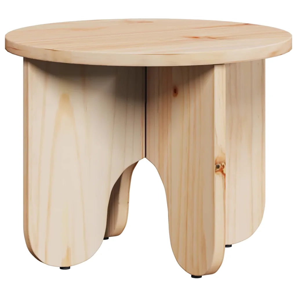 Tavolino da salotto 2 pcs Naturale Legno massello di pino 873553