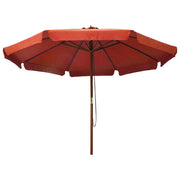 Ombrellone da Esterni-Ombrello da giardino con Palo in Legno 330 cm Terracotta