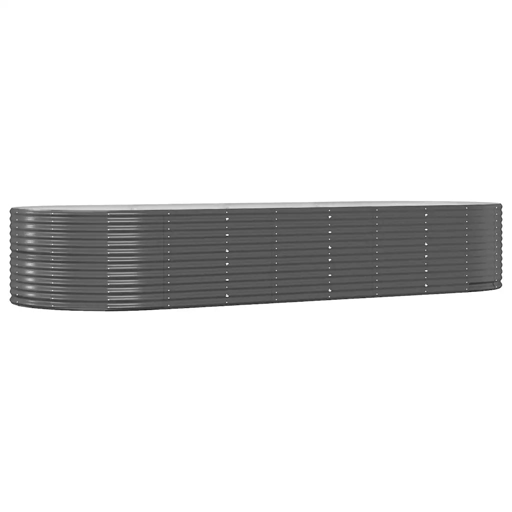 Letto Giardino Acciaio Zincato 367x140x68cm Antracite 319106