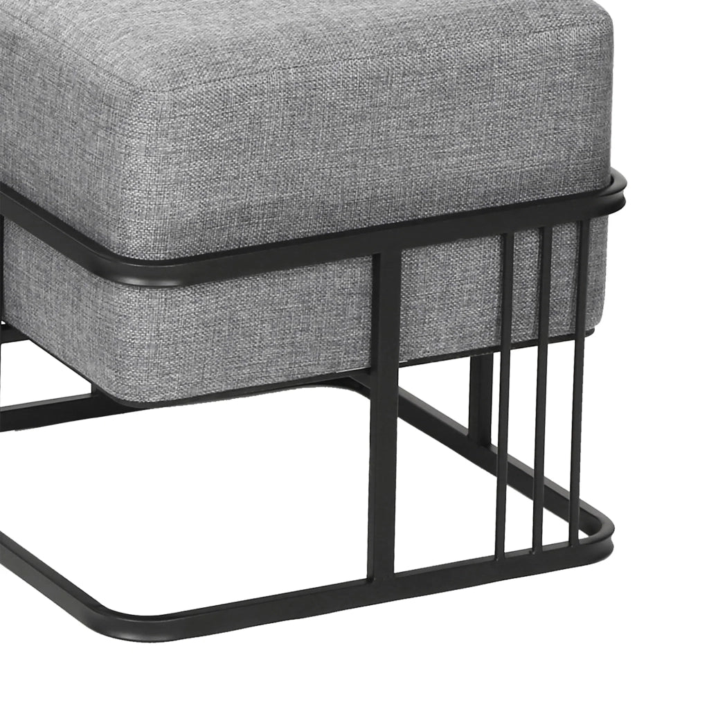 Set di 2 pouf impilabili design moderno e senza tempo multifunzionali quadrati grigio chiaro 03_0009690