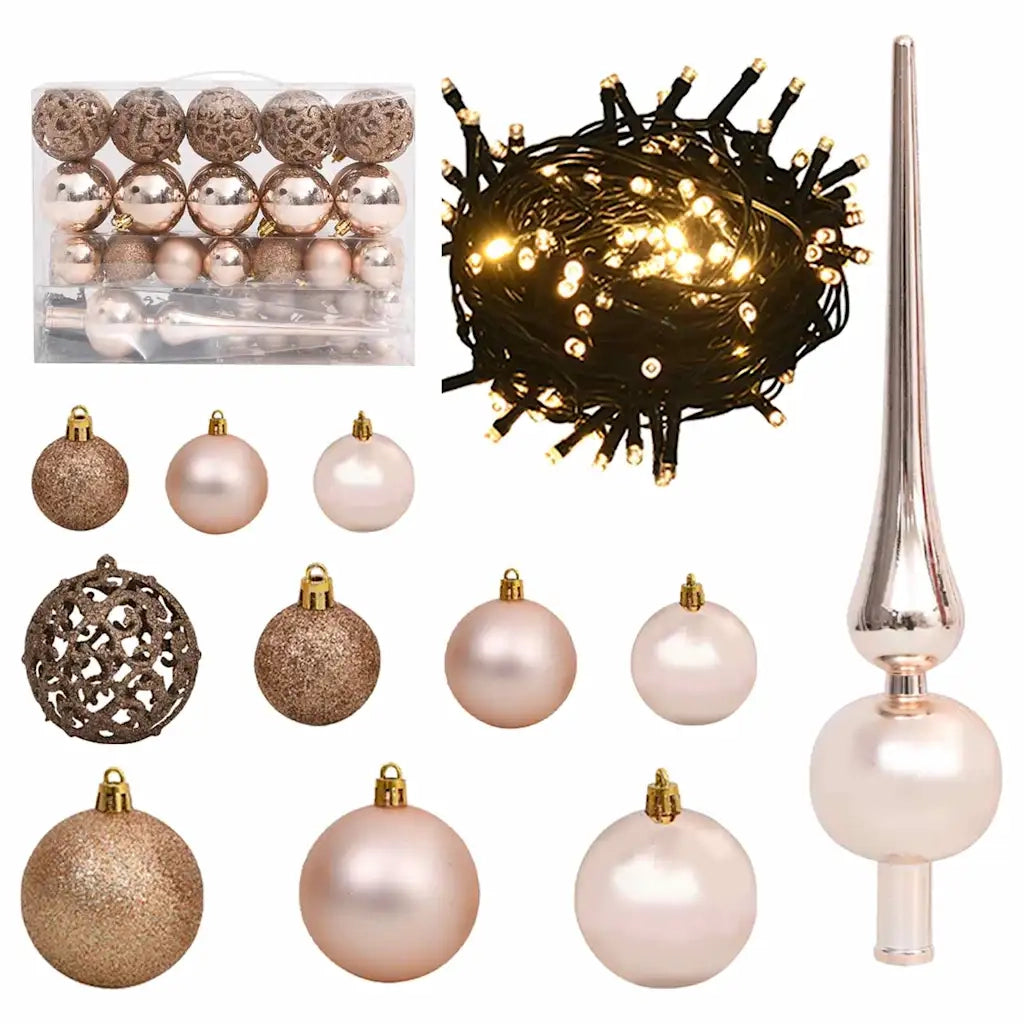 Albero di Natale | Decorazioni natalizie artificiale con 150 LED Bianco 150 cm PE e PVC