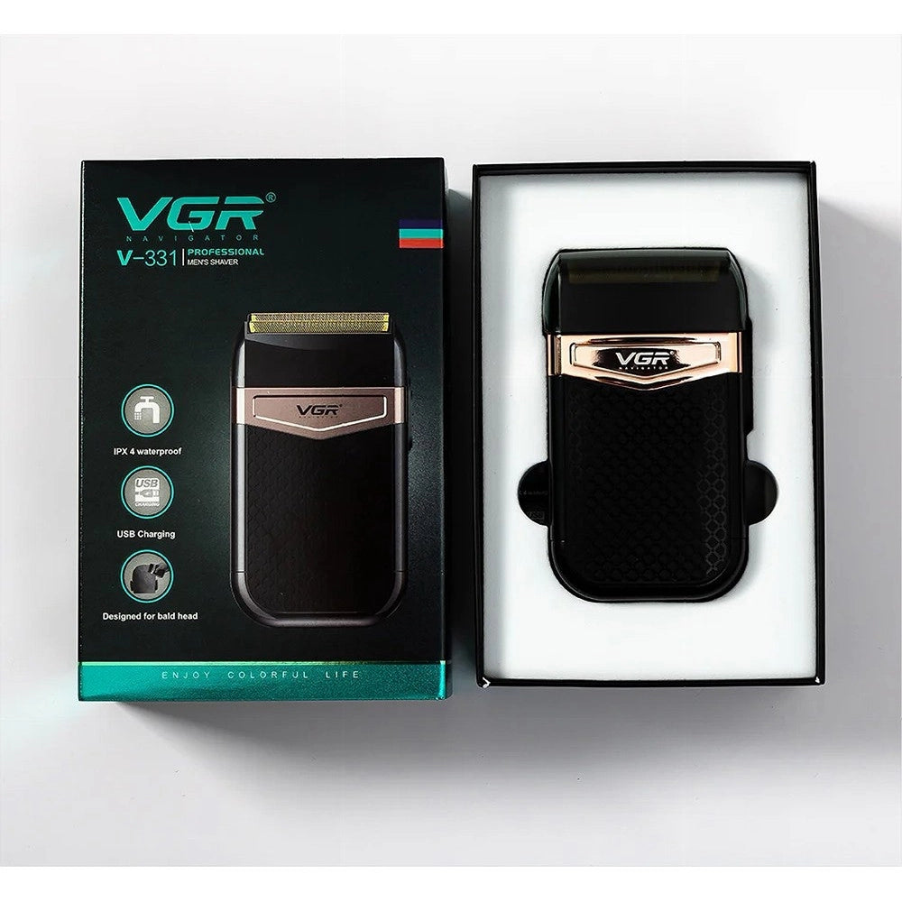 Trade Shop - Vgr V-331 Foil Shaver Rasoio Professionale Barber Rasatura A Pelle Usb -