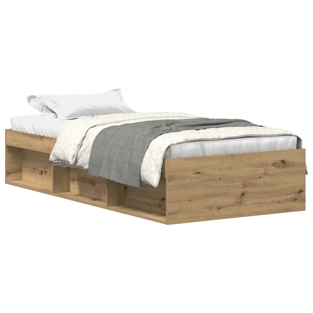 vidaXL Giroletto senza Materasso Rovere Artigianale 100x200cm