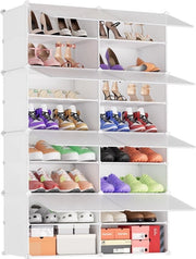 Cassettiere per scarpe - cassettiera multifunzionale con 2 x 8 livelli - cassettiera modulare cubo per risparmio di spazio - ingresso sala da pranzo camera da letto - tutte le tipologie di scarpe abbigliamento.