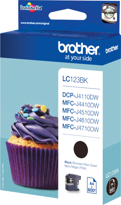 Brother LC123BK cartuccia d'inchiostro 1 pz Originale Nero