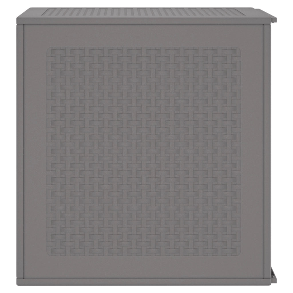 Scatola di Stoccaggio da Giardino Grigio Chiaro 55x53x57 cm PP