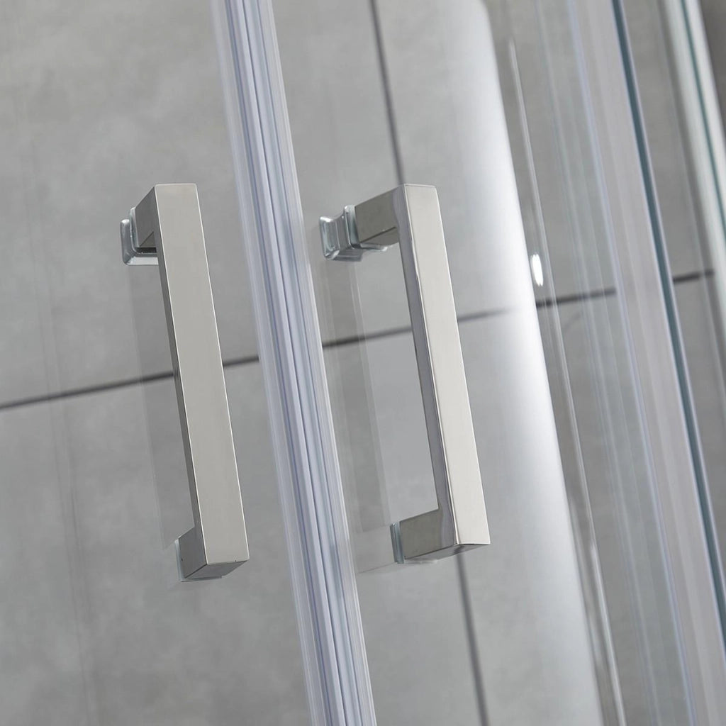 Box Doccia Semicircolare 90x90 cm 2 Ante Scorrevoli in Cristallo Trasparente 6mm H195 Bonussi Giuly