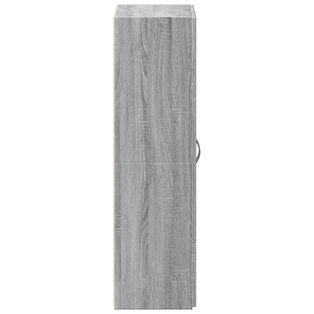 Schedario Grigio Sonoma 60x32x115 cm in Legno Multistrato