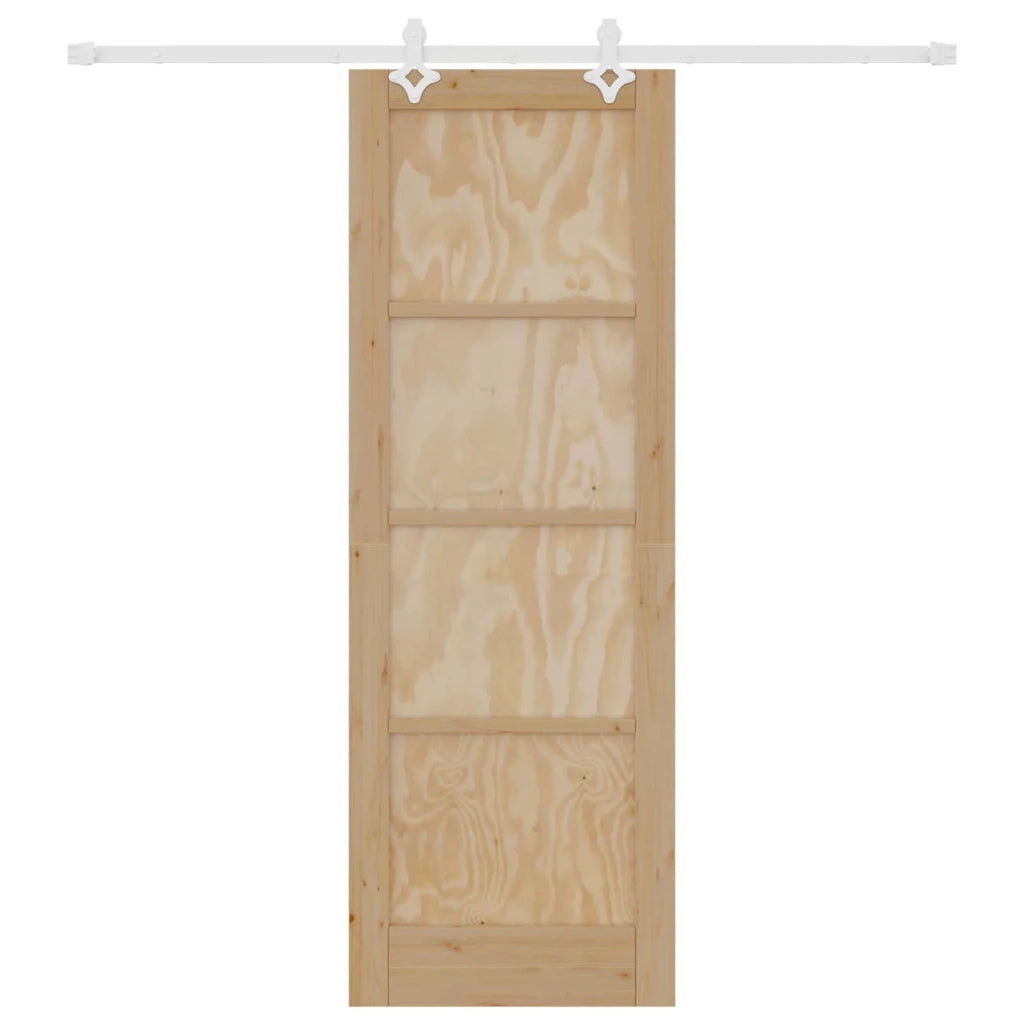Porta scorrevole Naturale e Bianco 73,5 x 211 cm