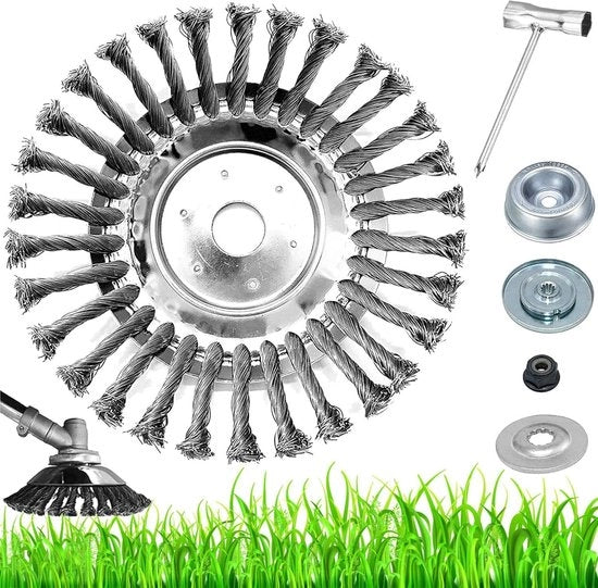 Borsetta professionale in acciaio per la rimozione dell'erba 15 cm per boscheselettore - trimmer di erba - borsetta per giunti - borsetta conica - manutenzione giardino
